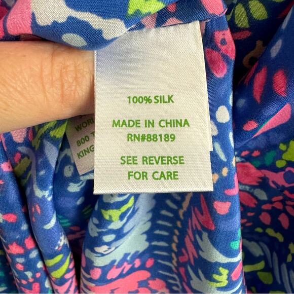 Lilly Pulitzer Dusk Silk Racerback Top Size Small - Picture 6 of 7